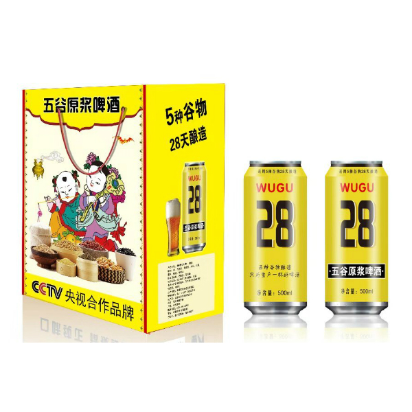 圣洲五谷啤酒500ml罐装