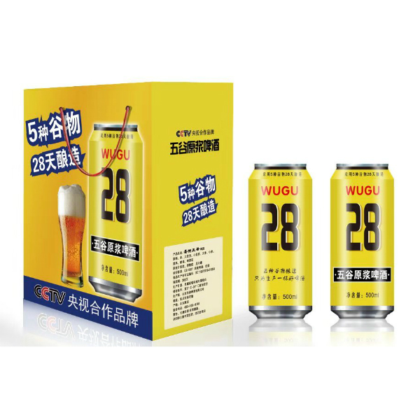 圣洲五谷啤酒500ml罐装