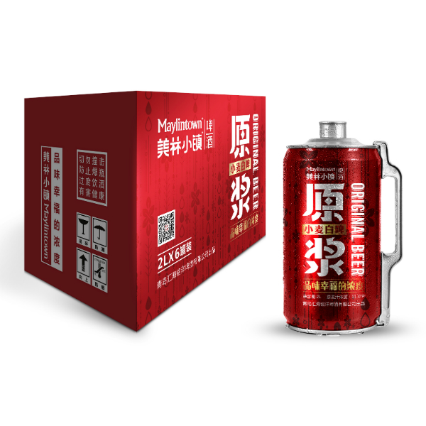 美林小镇原浆小麦白啤2L