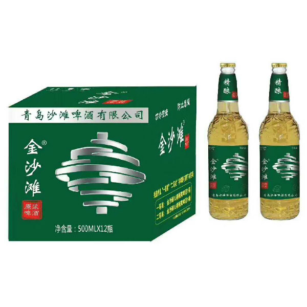 金沙滩原浆啤酒500ml