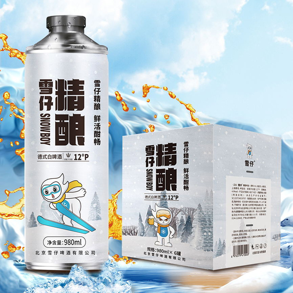 12度雪仔精酿啤酒980mlX6