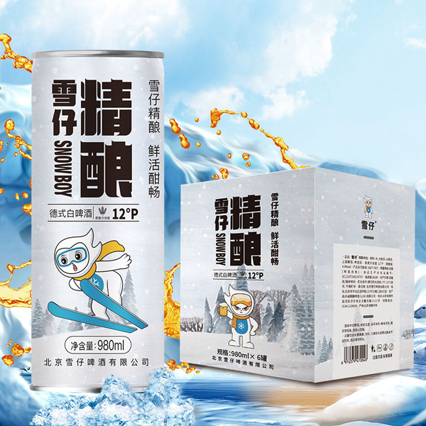 12度雪仔精酿啤酒980mlX6